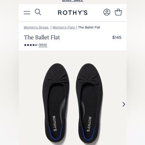 Rothy’s The Ballet Fiat. black. Size 8.5